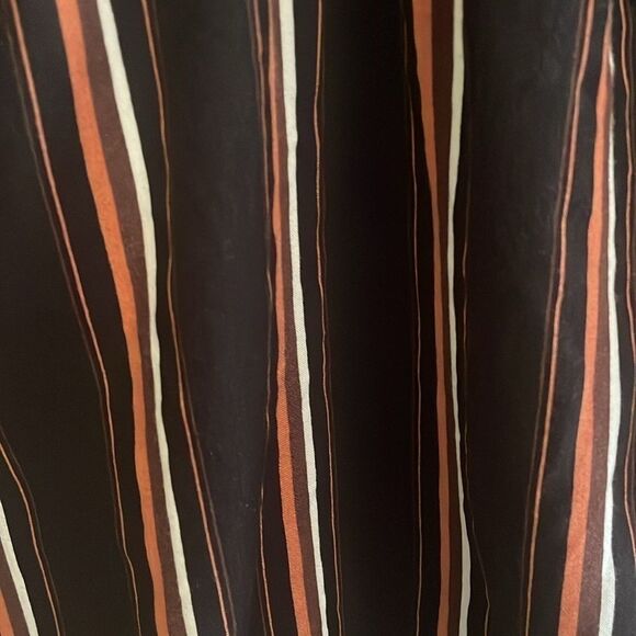 🎁$6 Bundled 🎁Striped Black  Tan Mini Everyday Women's Dress Sz XL Has Stretch - Picture 6 of 7